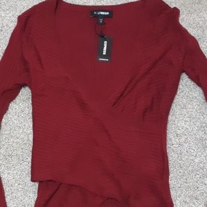 Express wrap style sweater